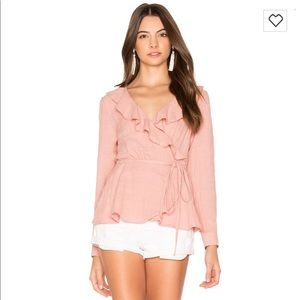 Auguste The Label Harvey Wrap Top in Blush